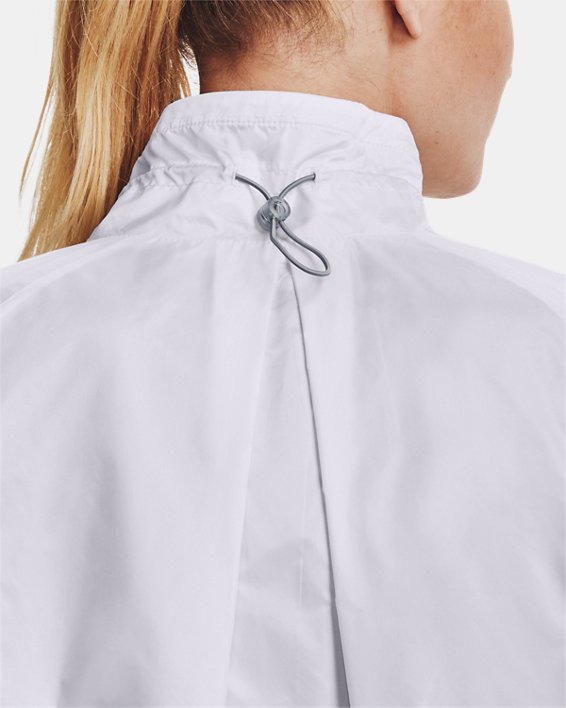 Women's UA RUSH™ Woven Shine Jacket, Gray, pdpMainDesktop image number 3
